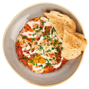 Шакшука з хлібними тостами