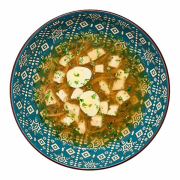 Бульйон курячий зі смаженими макаронами