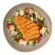 Салат з хрумкою куркою, цукіні та камамбером